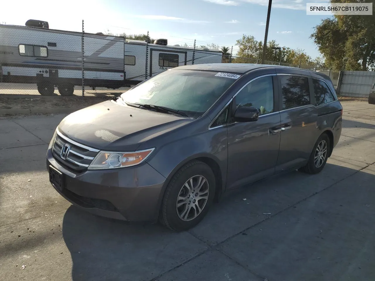 5FNRL5H67CB119075 2012 Honda Odyssey Exl