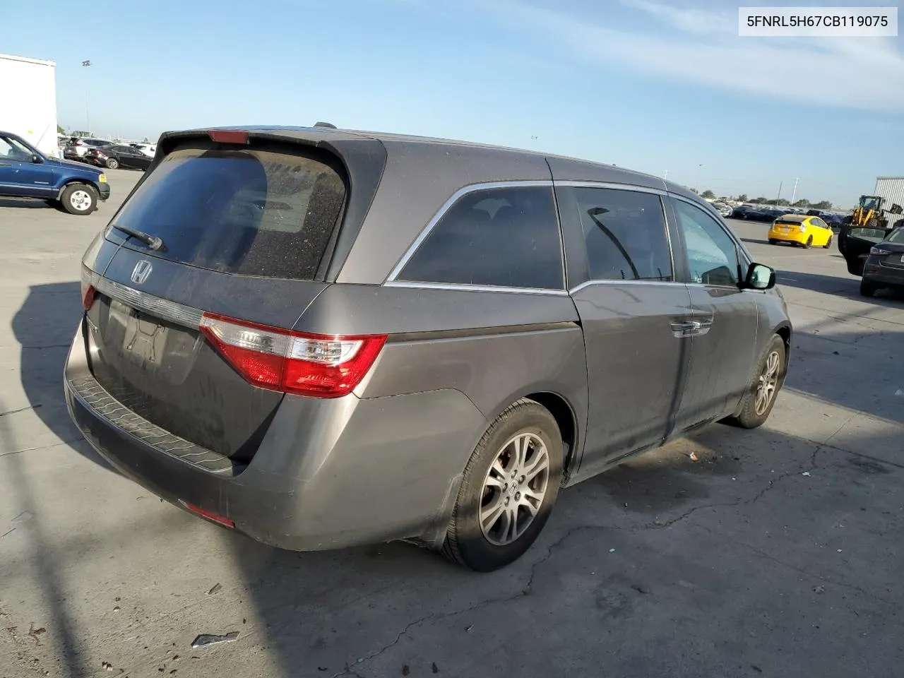 5FNRL5H67CB119075 2012 Honda Odyssey Exl