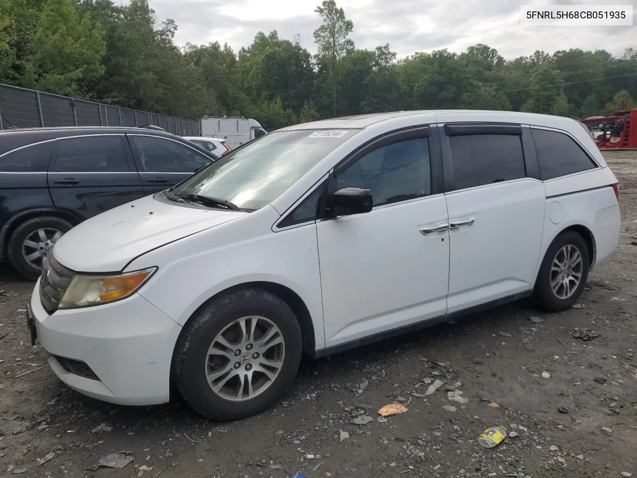 2012 Honda Odyssey Exl VIN: 5FNRL5H68CB051935 Lot: 72195244