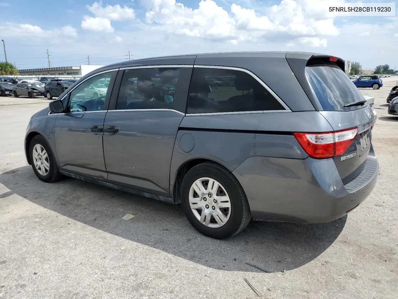 2012 Honda Odyssey Lx VIN: 5FNRL5H28CB119230 Lot: 72310214