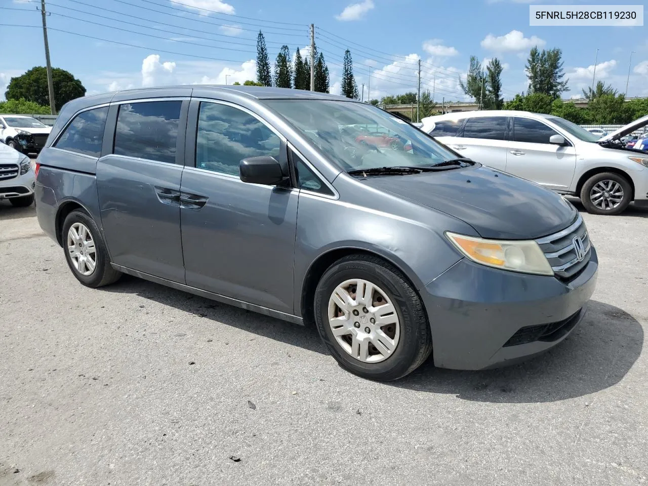 2012 Honda Odyssey Lx VIN: 5FNRL5H28CB119230 Lot: 72310214