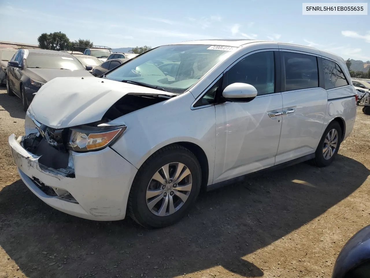 2014 Honda Odyssey Exl VIN: 5FNRL5H61EB055635 Lot: 72000044