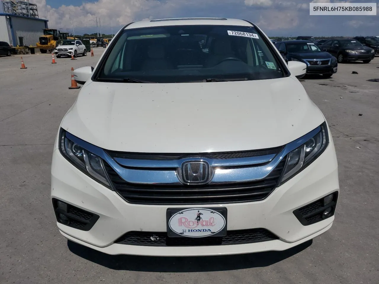 2019 Honda Odyssey Exl VIN: 5FNRL6H75KB085988 Lot: 72068134