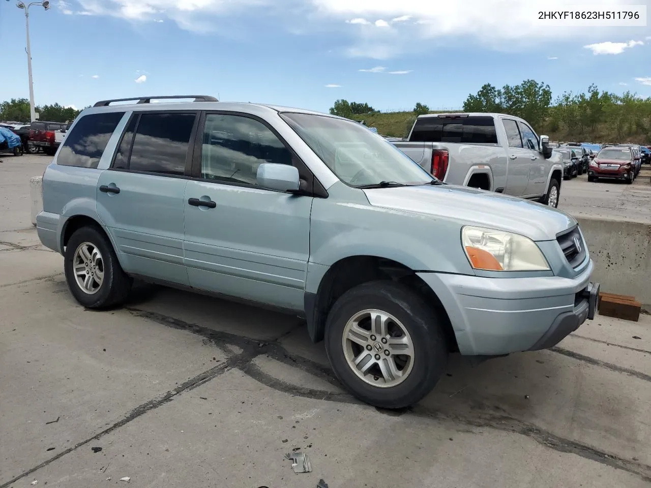 2003 Honda Pilot Exl VIN: 2HKYF18623H511796 Lot: 67503344