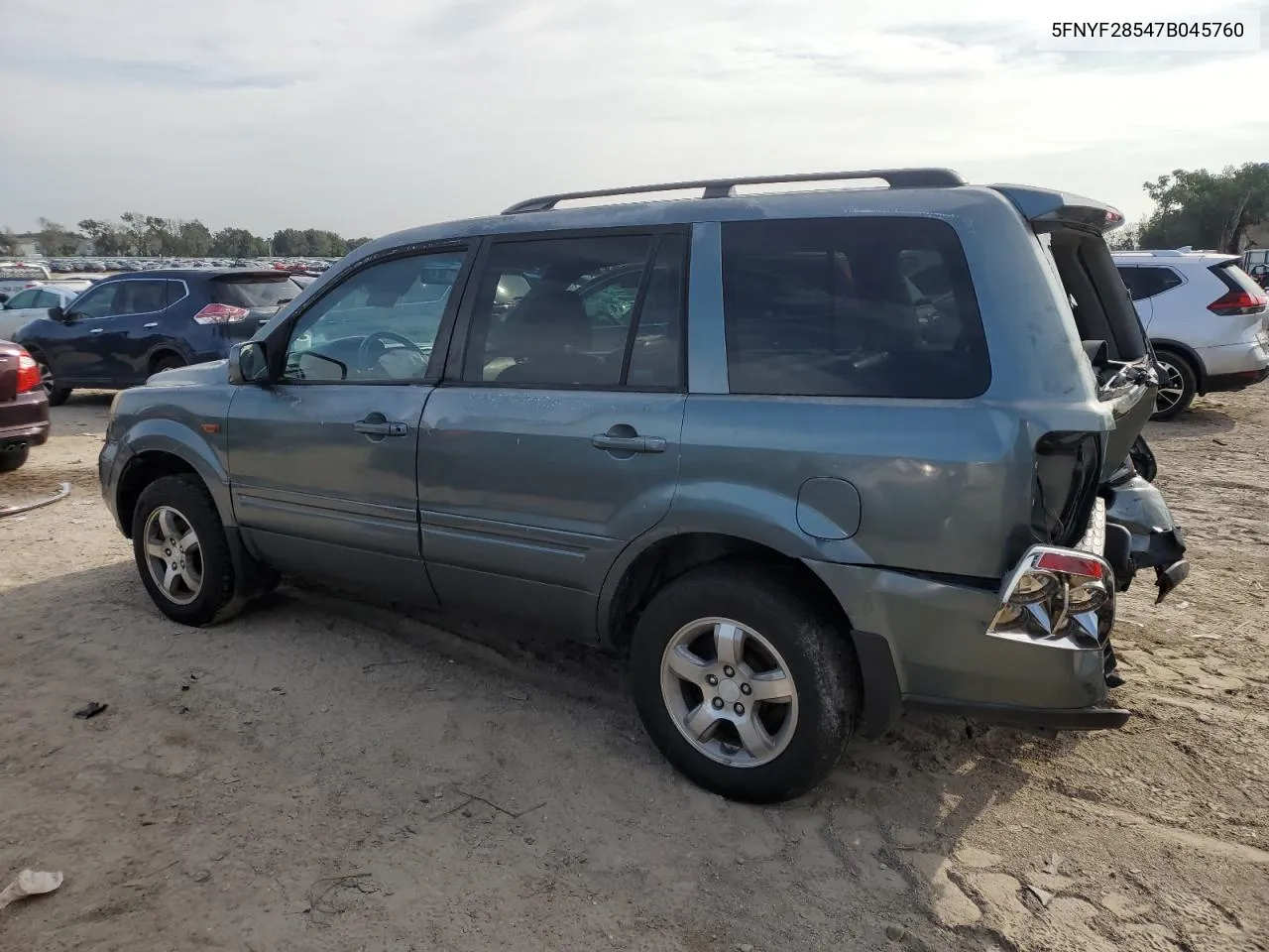 2007 Honda Pilot Exl VIN: 5FNYF28547B045760 Lot: 71548164