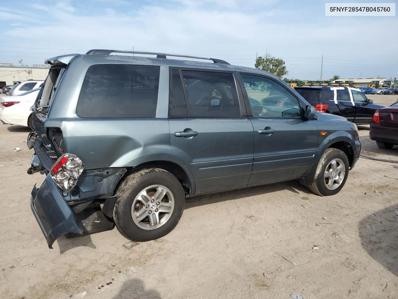 2007 Honda Pilot Exl VIN: 5FNYF28547B045760 Lot: 71548164