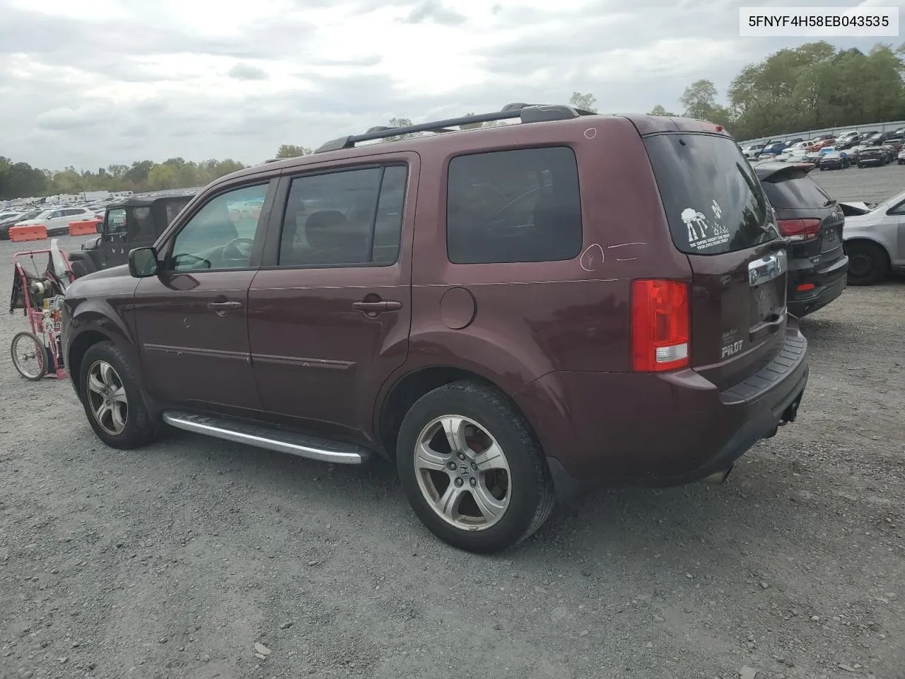 2014 Honda Pilot Exl VIN: 5FNYF4H58EB043535 Lot: 72244224