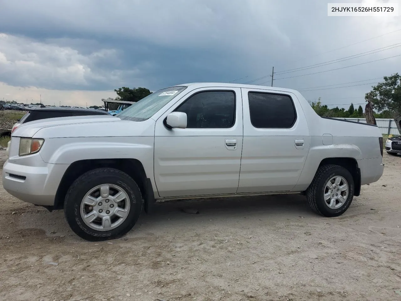 2006 Honda Ridgeline Rtl VIN: 2HJYK16526H551729 Lot: 67594884