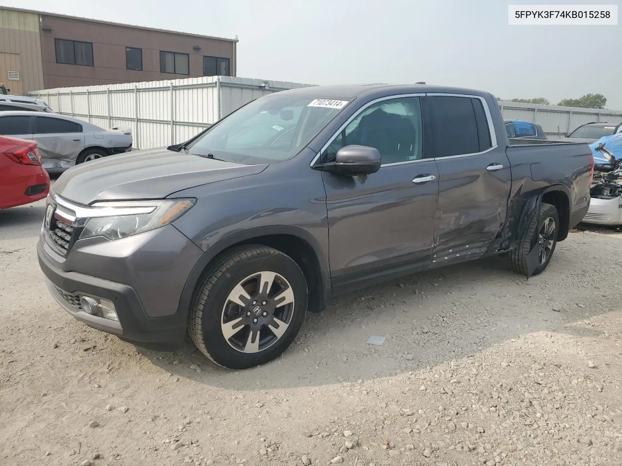 5FPYK3F74KB015258 2019 Honda Ridgeline Rtl