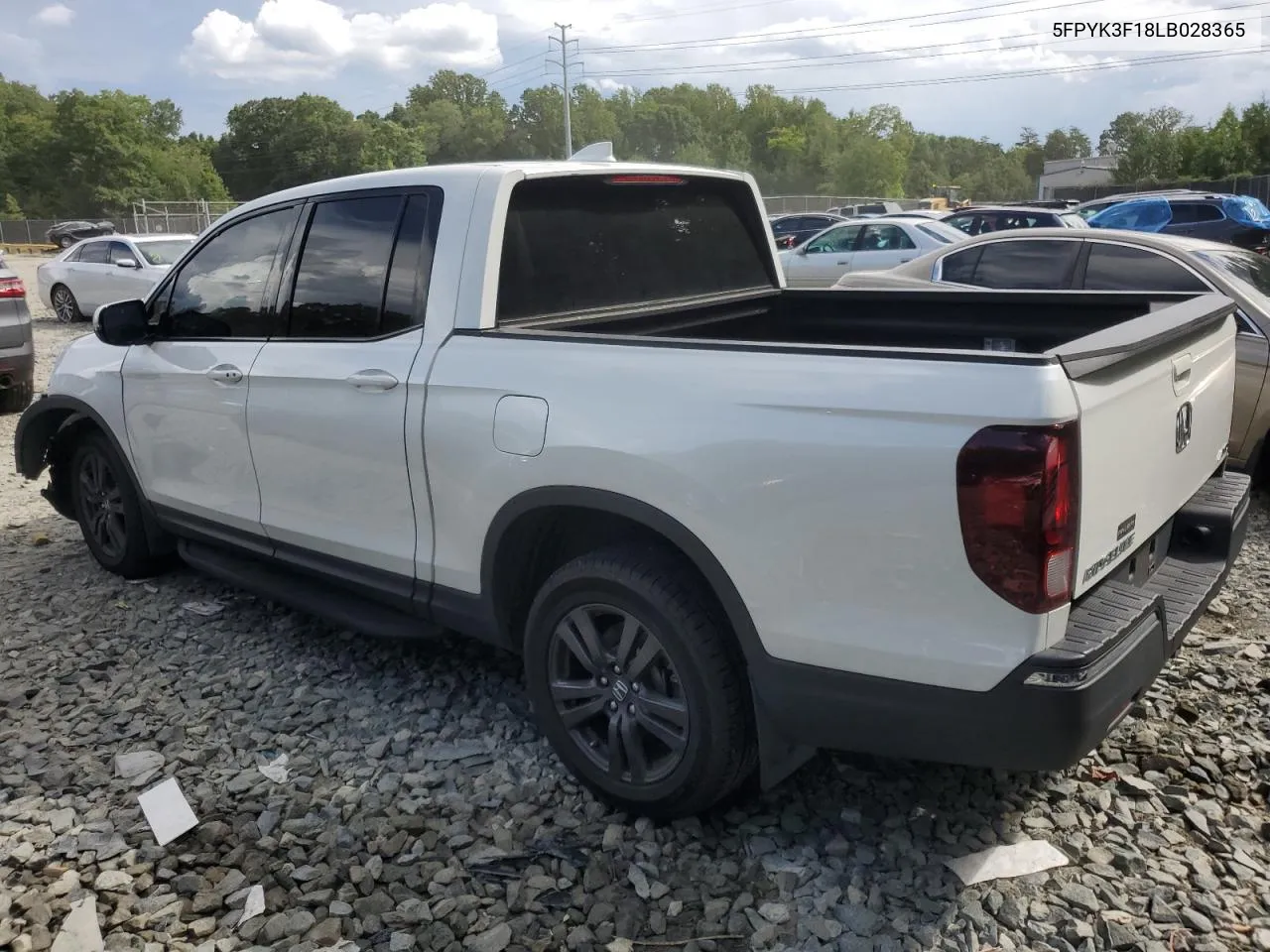 2020 Honda Ridgeline Sport VIN: 5FPYK3F18LB028365 Lot: 67950694