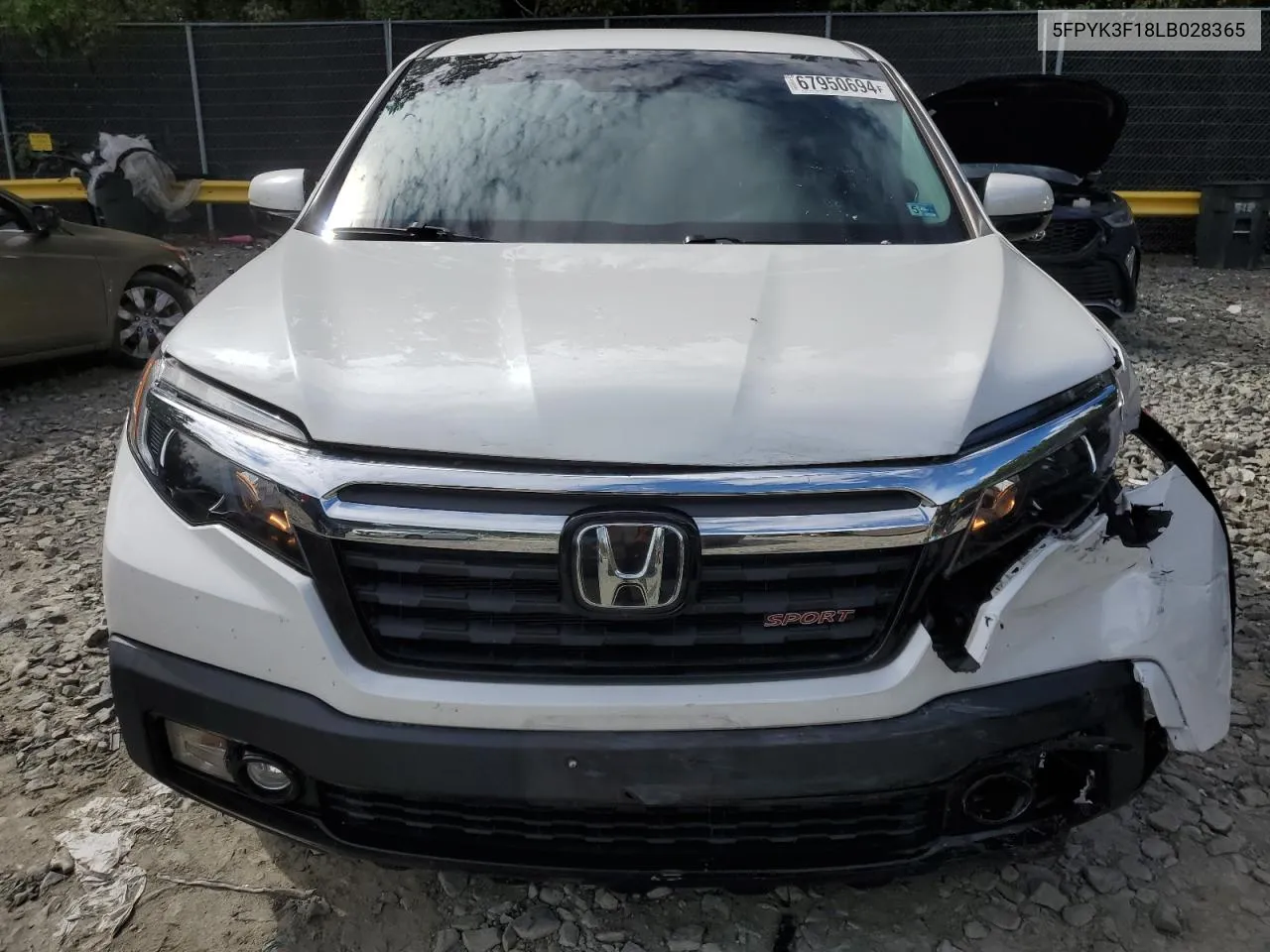 2020 Honda Ridgeline Sport VIN: 5FPYK3F18LB028365 Lot: 67950694