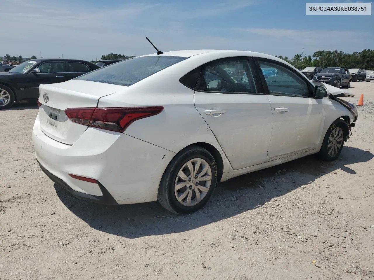 2019 Hyundai Accent Se VIN: 3KPC24A30KE038751 Lot: 68185094