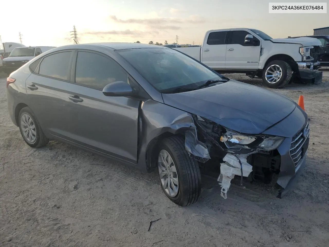 2019 Hyundai Accent Se VIN: 3KPC24A36KE076484 Lot: 71859164