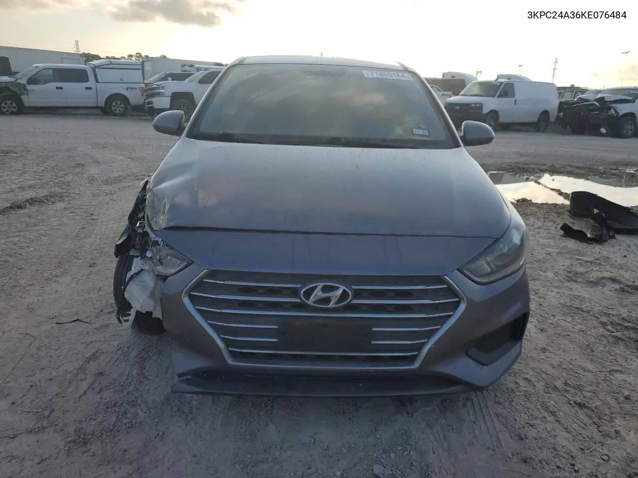 2019 Hyundai Accent Se VIN: 3KPC24A36KE076484 Lot: 71859164