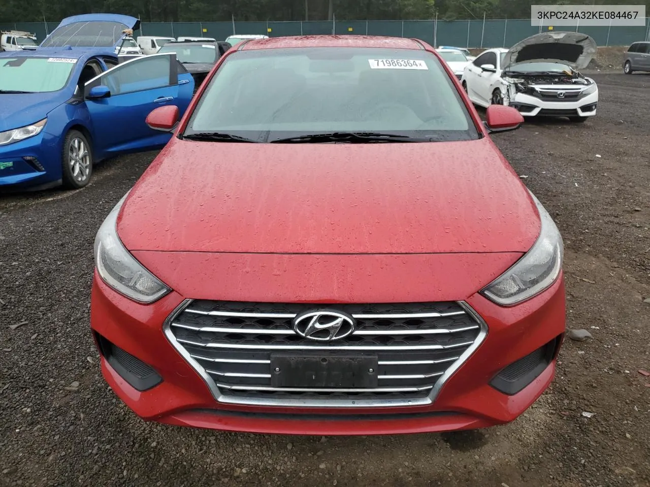 2019 Hyundai Accent Se VIN: 3KPC24A32KE084467 Lot: 71986364