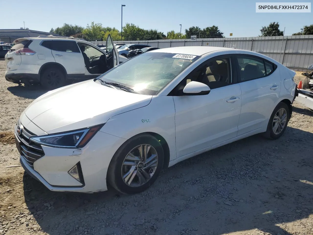 2019 Hyundai Elantra Sel VIN: 5NPD84LFXKH472374 Lot: 61789034