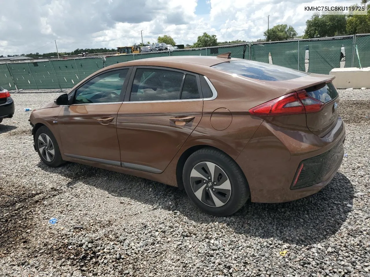 2019 Hyundai Ioniq Sel VIN: KMHC75LC8KU119725 Lot: 65615864