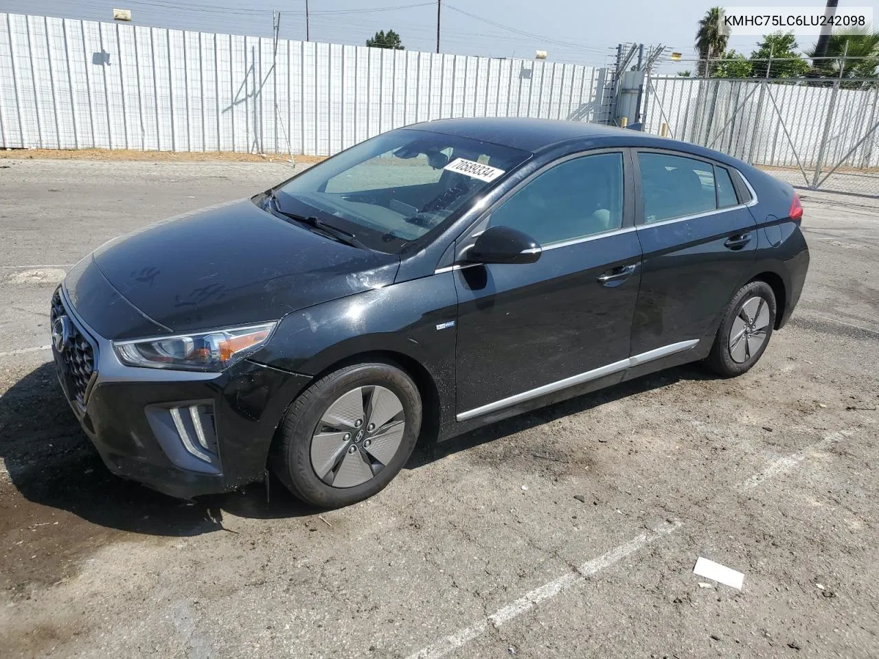 2020 Hyundai Ioniq Se VIN: KMHC75LC6LU242098 Lot: 70589334