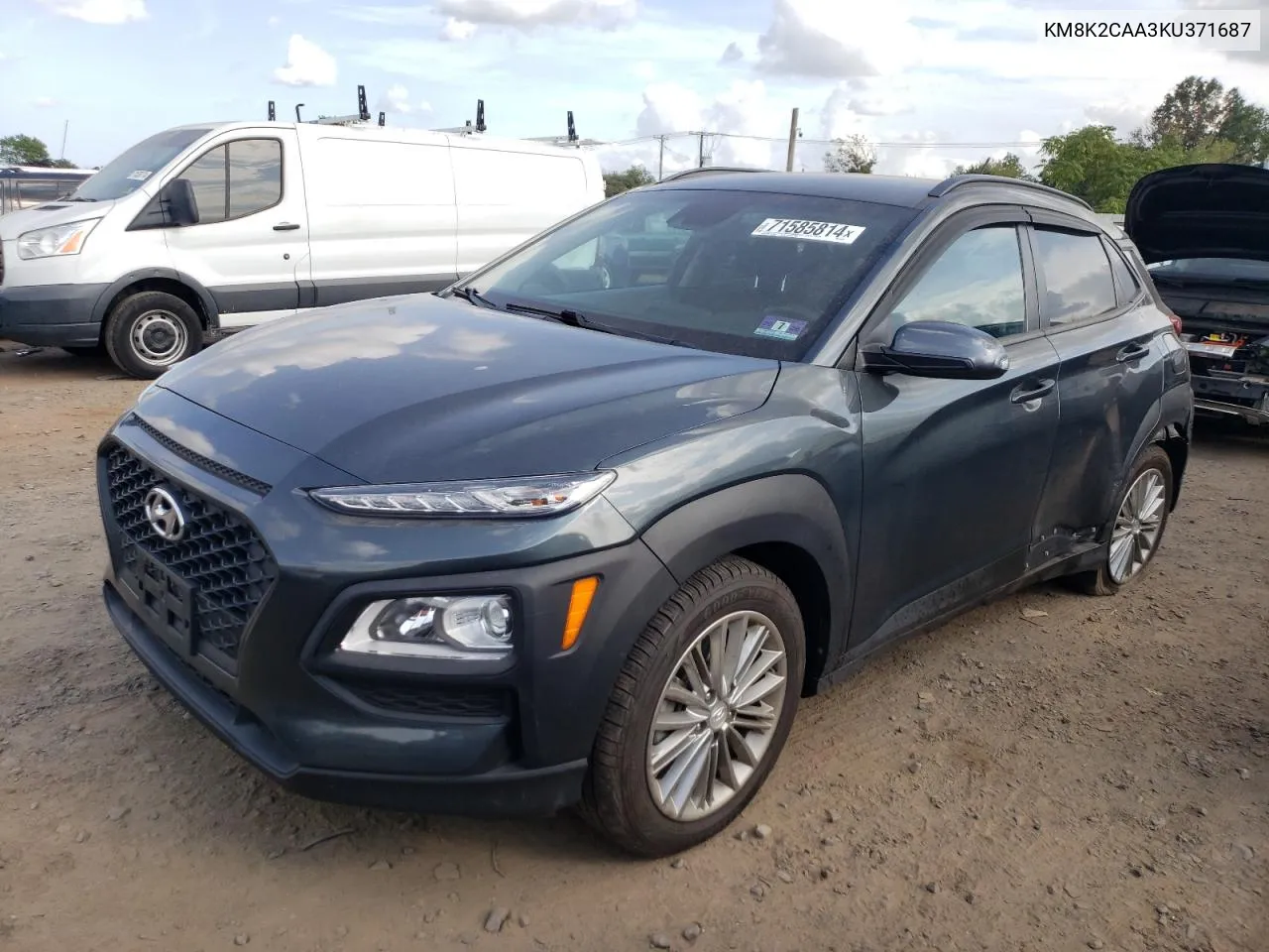 KM8K2CAA3KU371687 2019 Hyundai Kona Sel