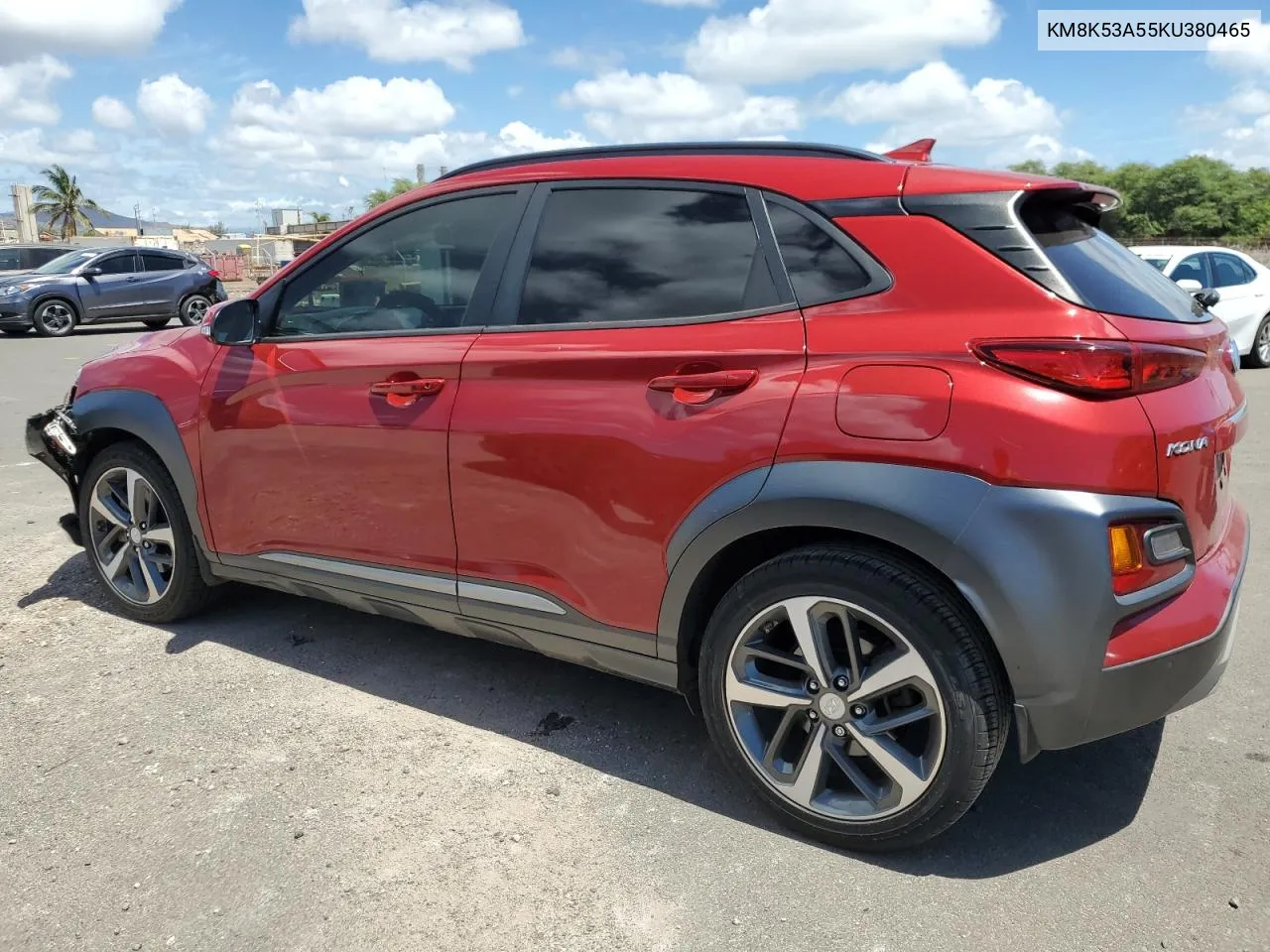 2019 Hyundai Kona Ultimate VIN: KM8K53A55KU380465 Lot: 72291174