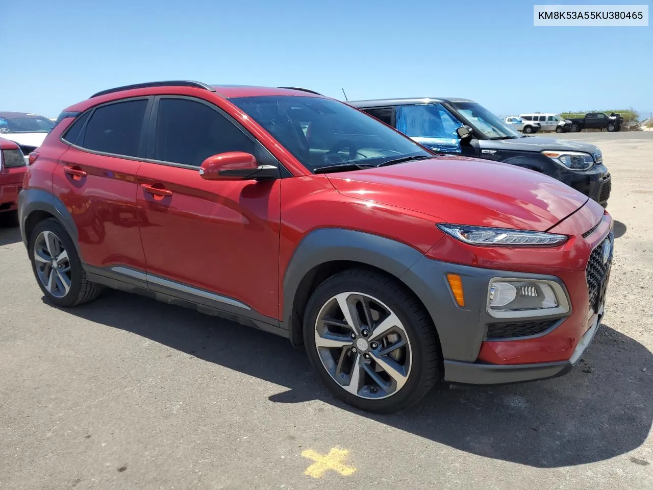 2019 Hyundai Kona Ultimate VIN: KM8K53A55KU380465 Lot: 72291174