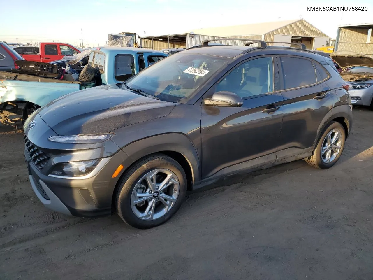 KM8K6CAB1NU758420 2022 Hyundai Kona Sel