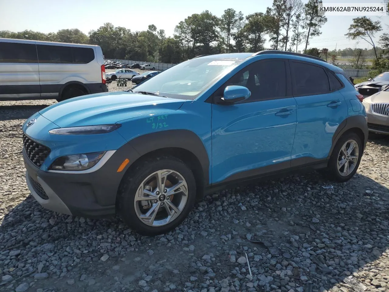 2022 Hyundai Kona Sel VIN: KM8K62AB7NU925244 Lot: 71701744