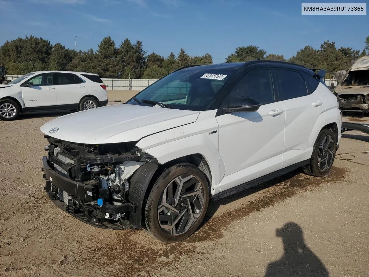 2024 Hyundai Kona N Line VIN: KM8HA3A39RU173365 Lot: 72156794