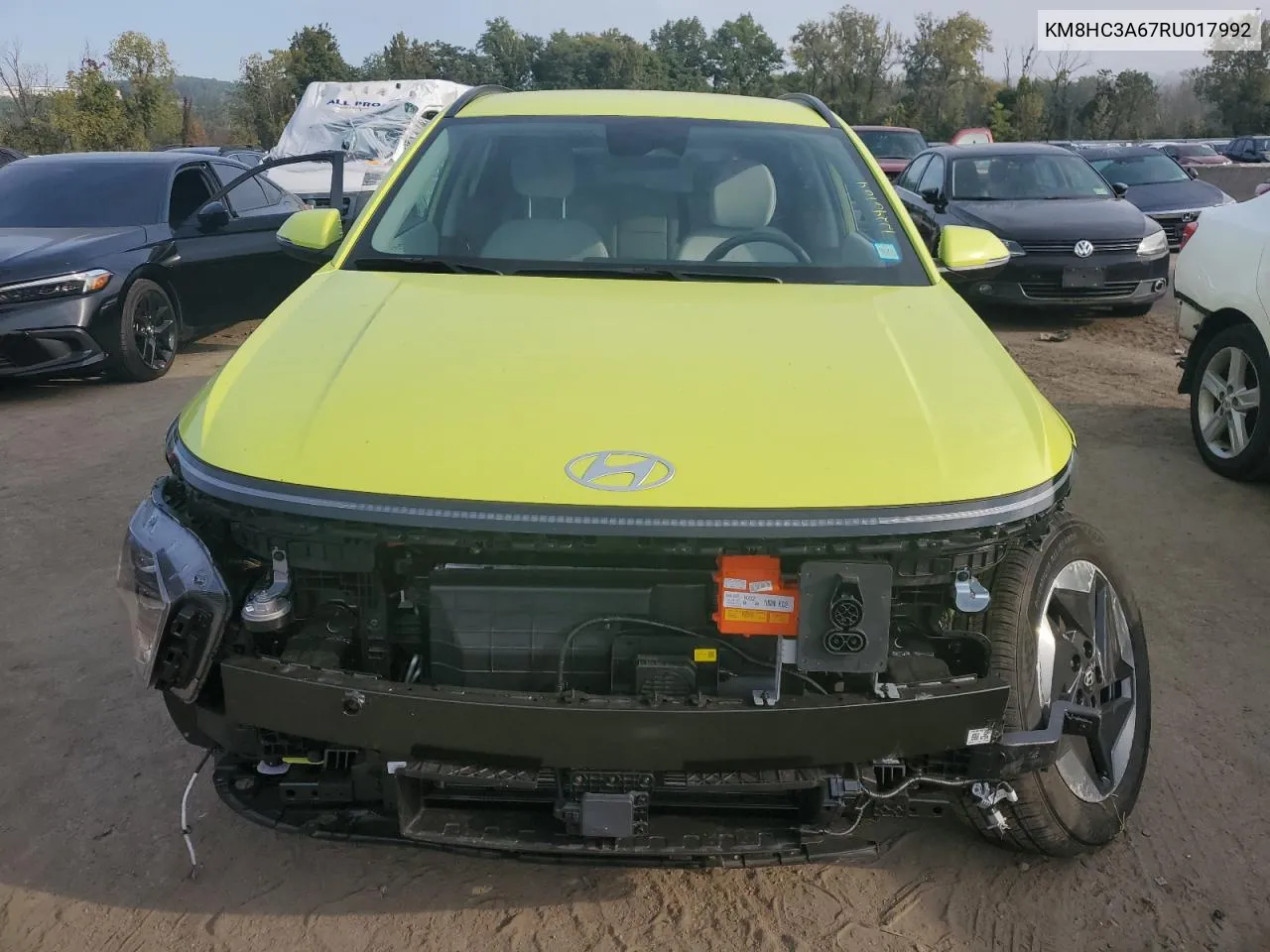 2024 Hyundai Kona Sel VIN: KM8HC3A67RU017992 Lot: 72246164