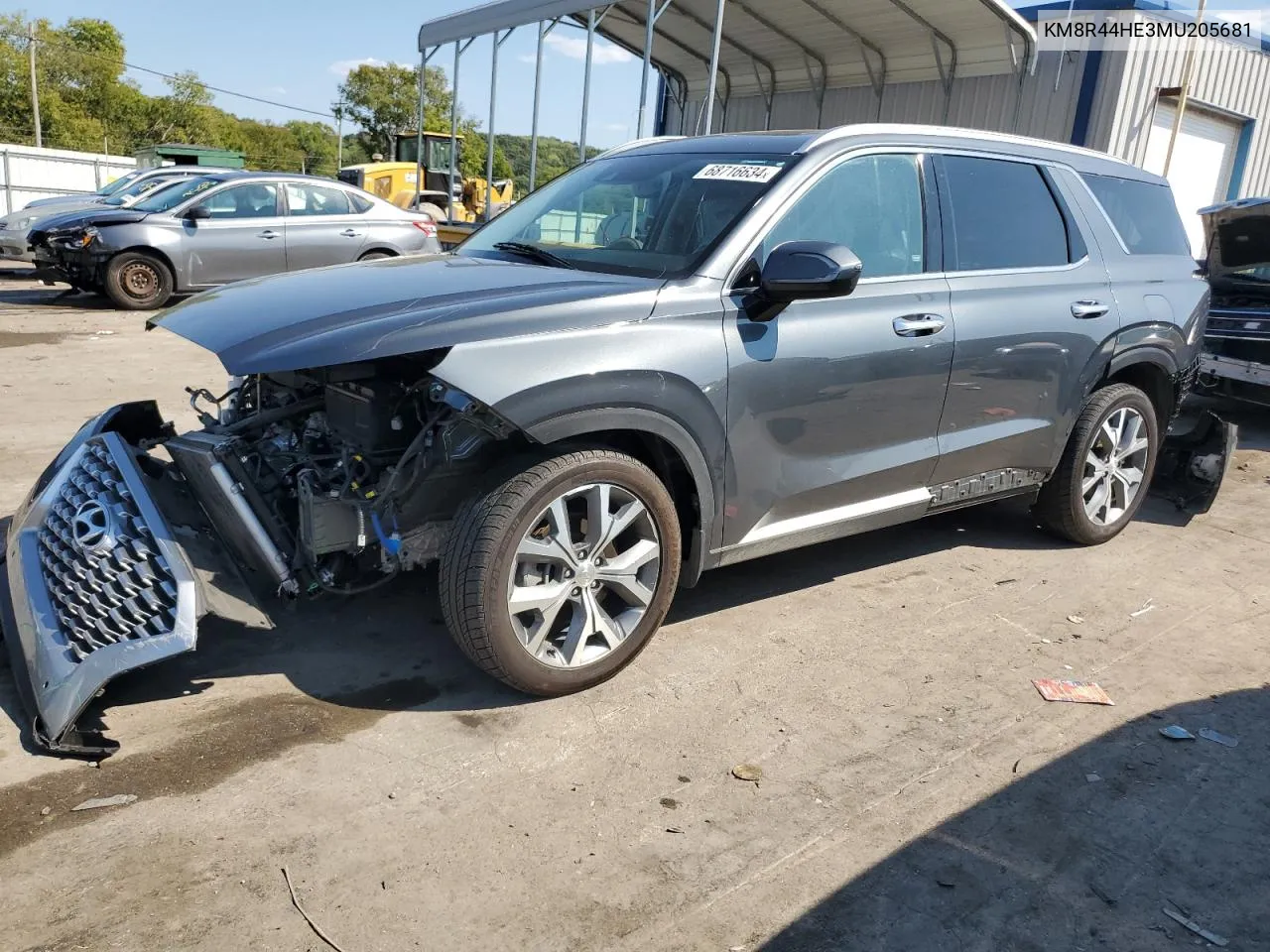 KM8R44HE3MU205681 2021 Hyundai Palisade Sel