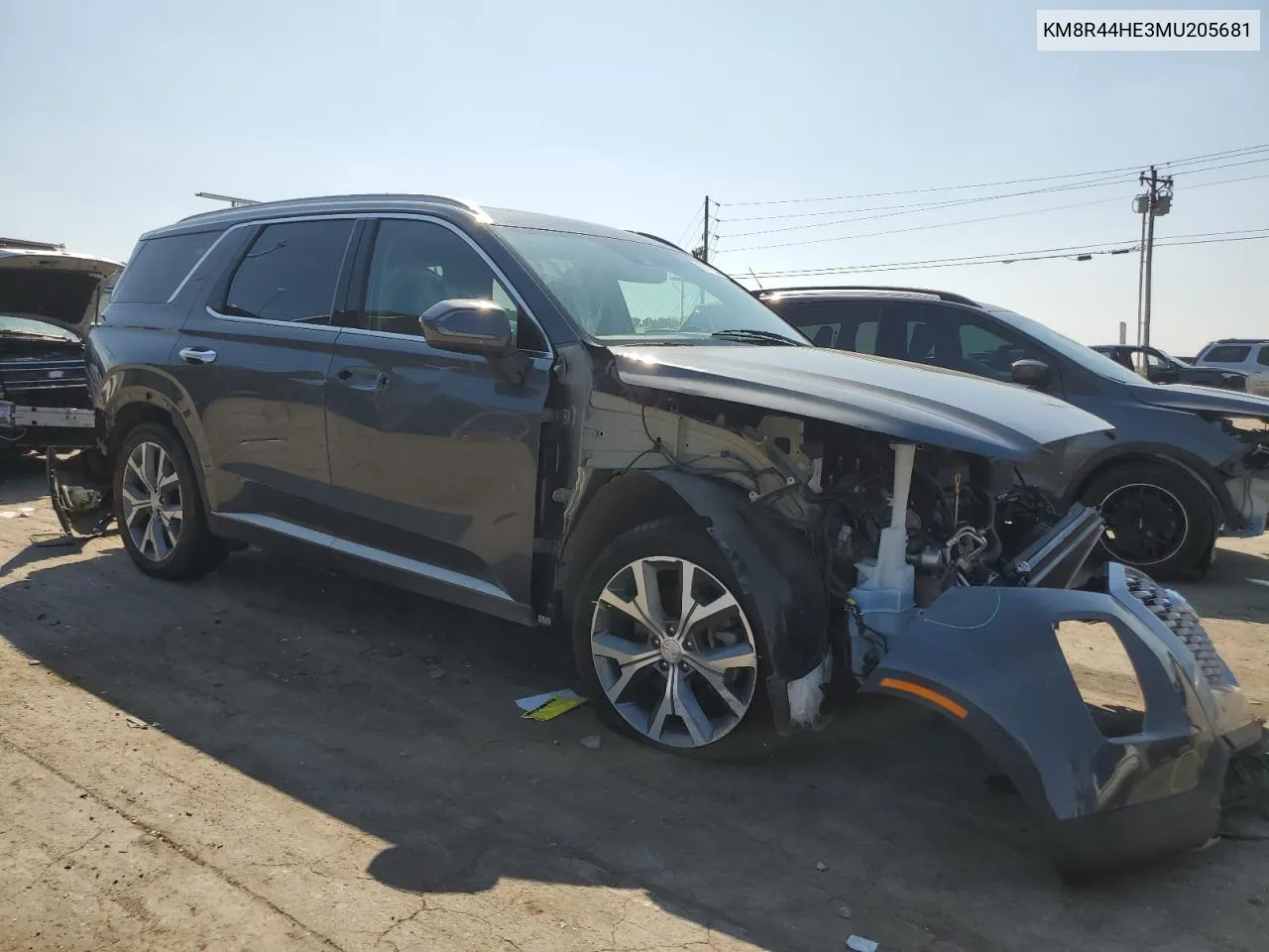 2021 Hyundai Palisade Sel VIN: KM8R44HE3MU205681 Lot: 68716634