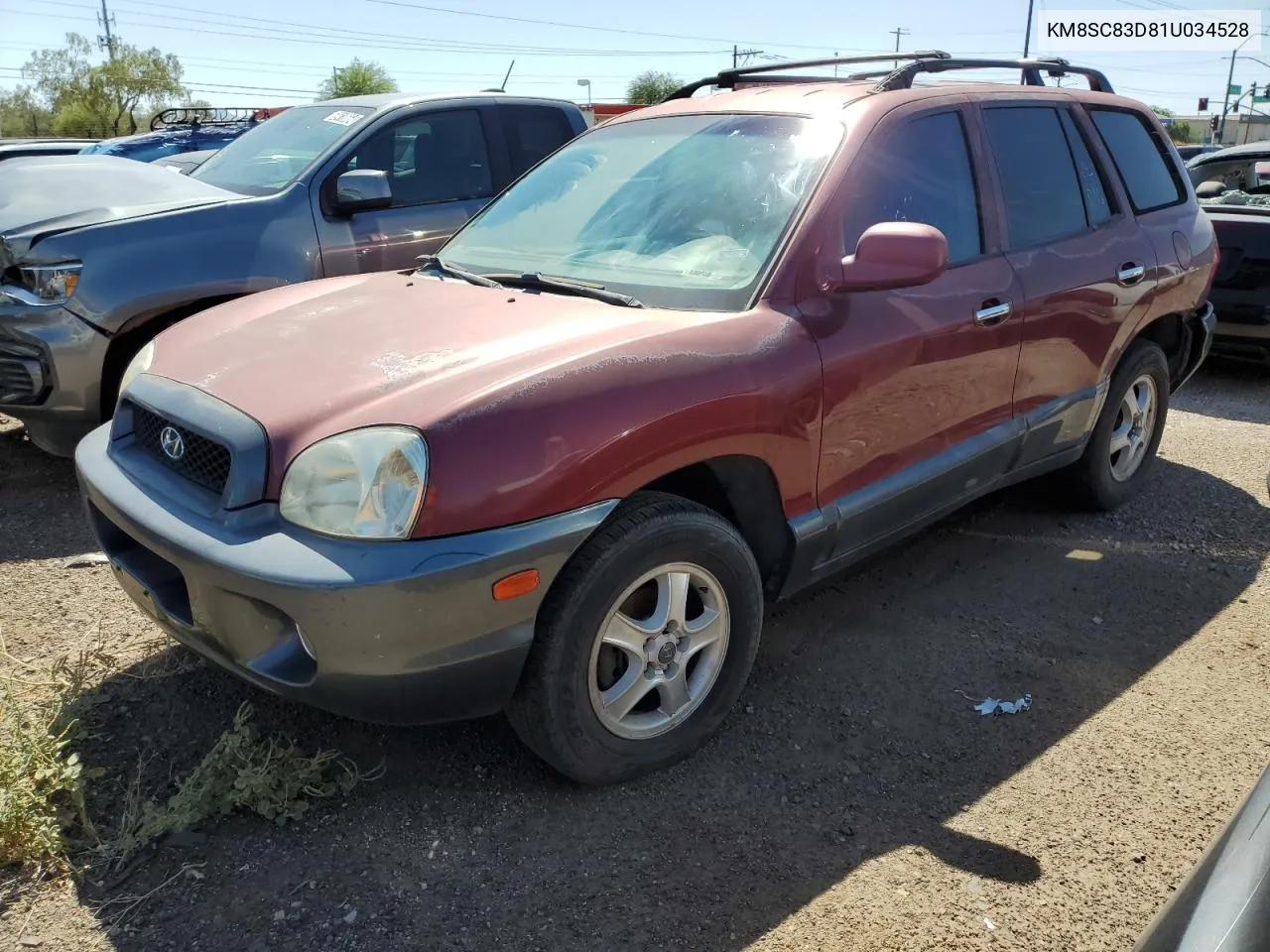 KM8SC83D81U034528 2001 Hyundai Santa Fe Gls