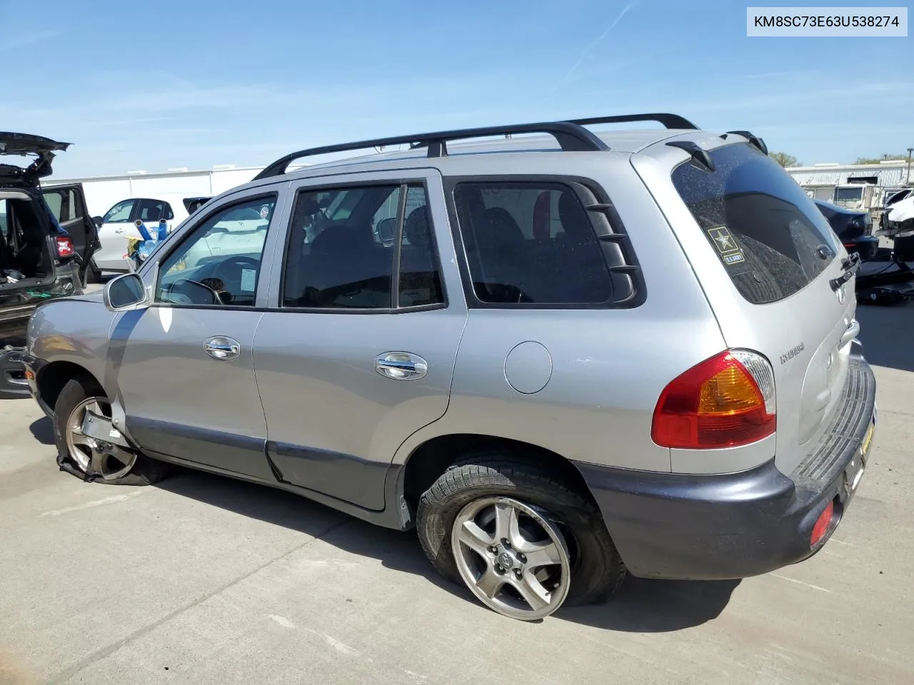 KM8SC73E63U538274 2003 Hyundai Santa Fe Gls