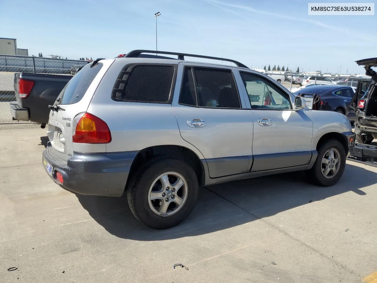 KM8SC73E63U538274 2003 Hyundai Santa Fe Gls