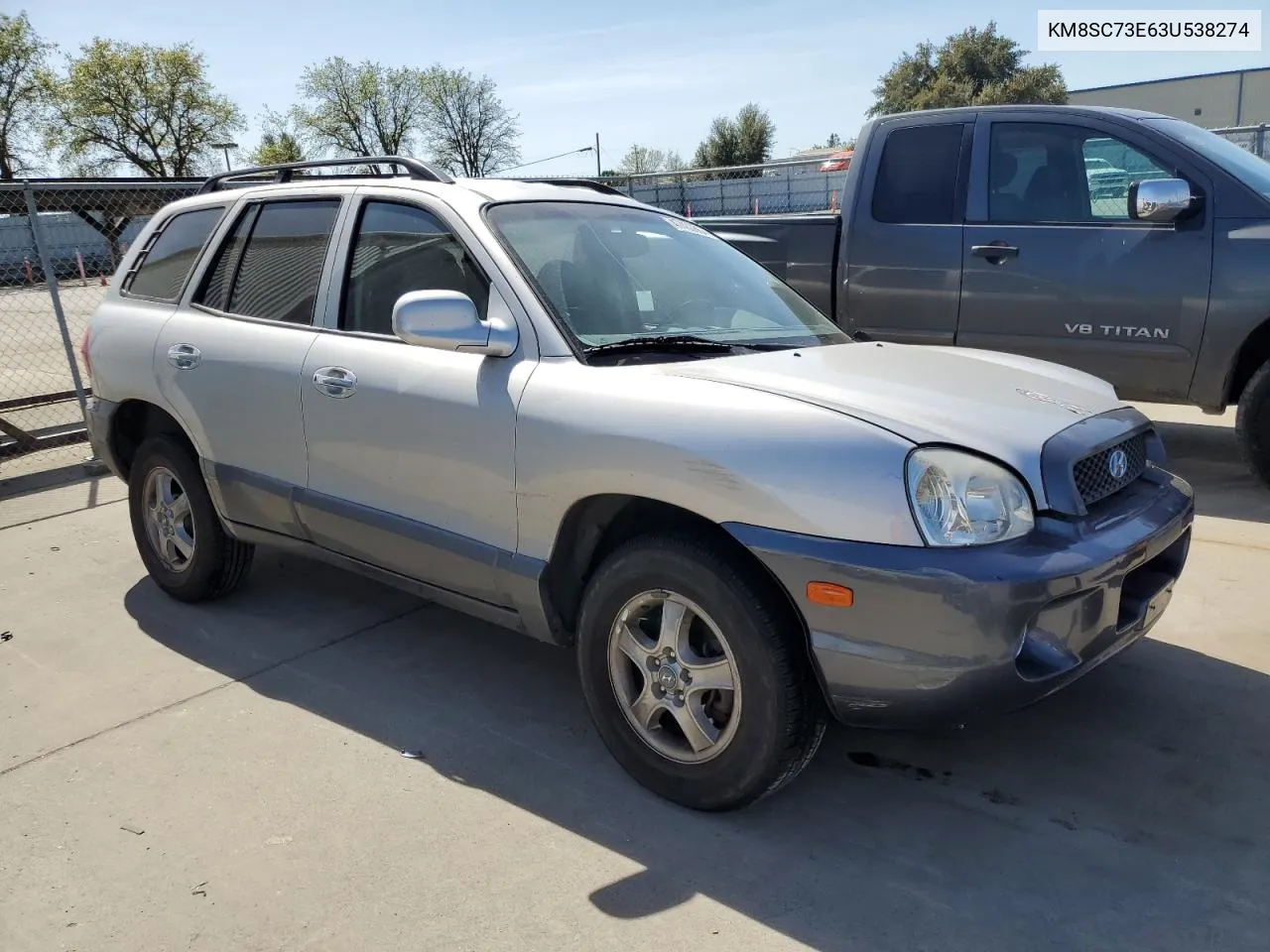 KM8SC73E63U538274 2003 Hyundai Santa Fe Gls