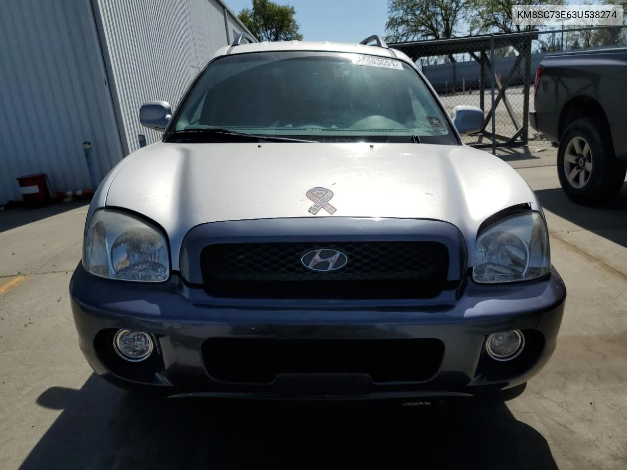 KM8SC73E63U538274 2003 Hyundai Santa Fe Gls