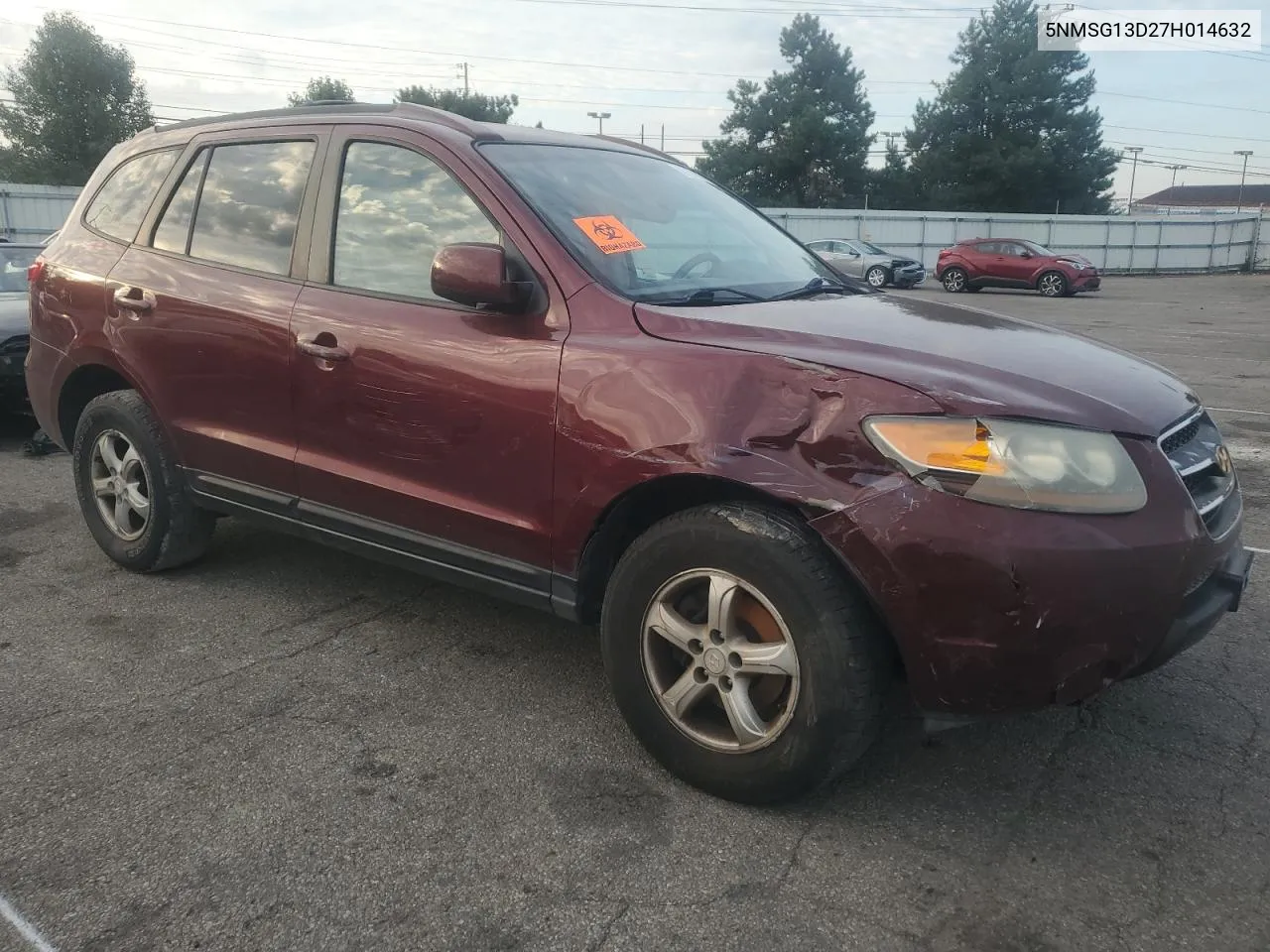 2007 Hyundai Santa Fe Gls VIN: 5NMSG13D27H014632 Lot: 67388224