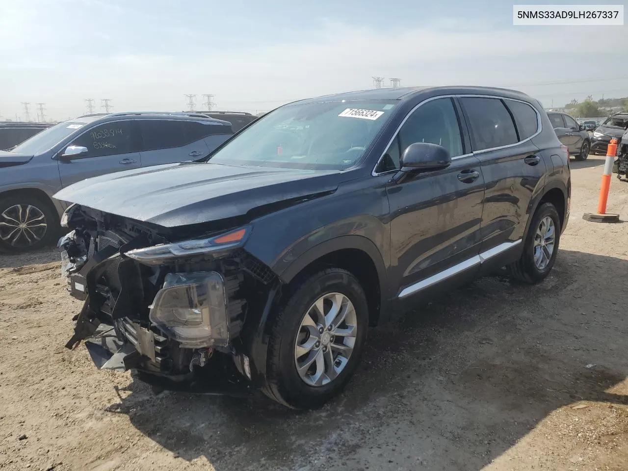 2020 Hyundai Santa Fe Sel VIN: 5NMS33AD9LH267337 Lot: 71566324