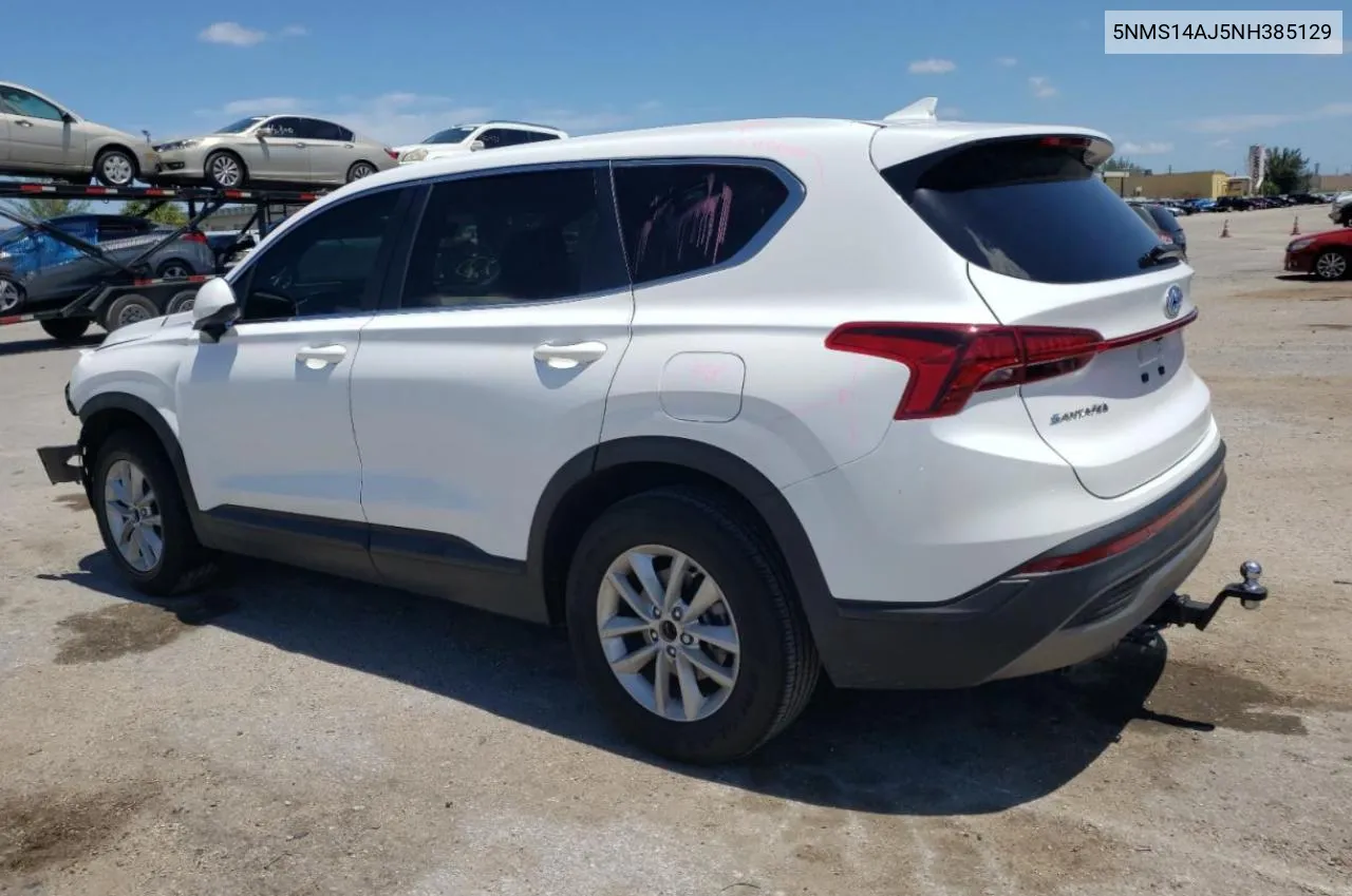 2022 Hyundai Santa Fe Se VIN: 5NMS14AJ5NH385129 Lot: 57606514