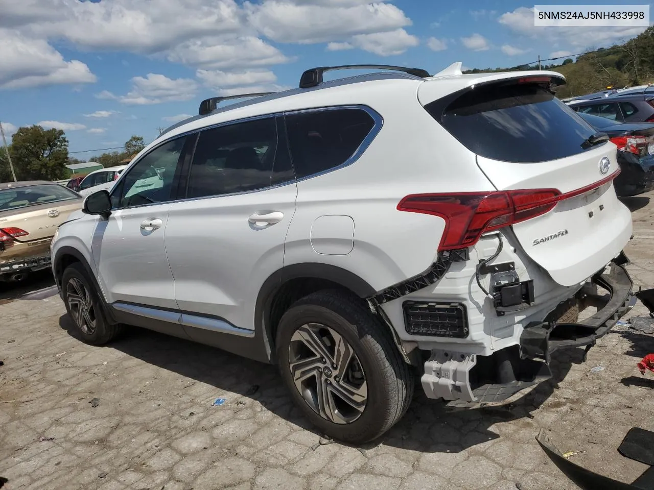 2022 Hyundai Santa Fe Sel VIN: 5NMS24AJ5NH433998 Lot: 71588144