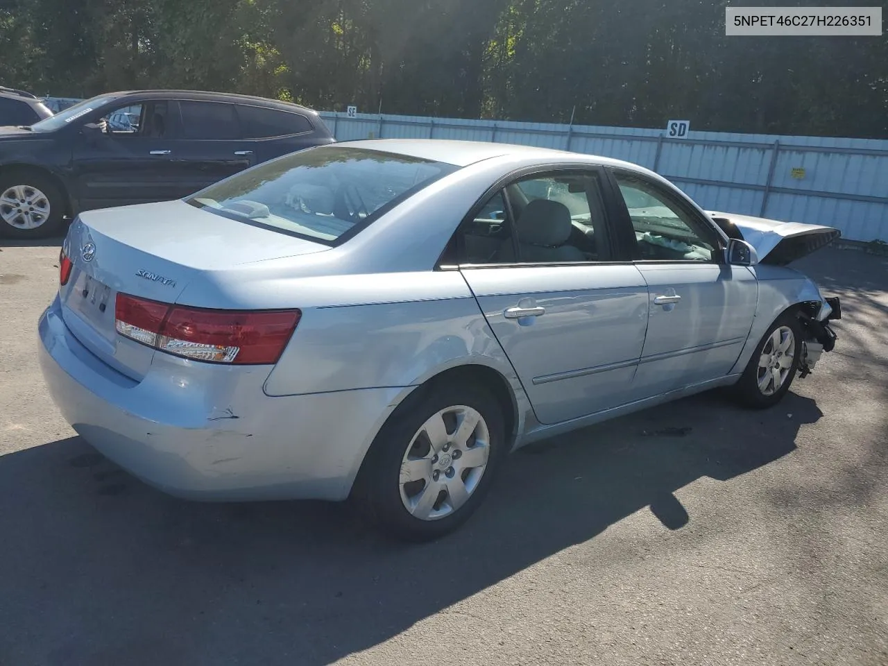 5NPET46C27H226351 2007 Hyundai Sonata Gls