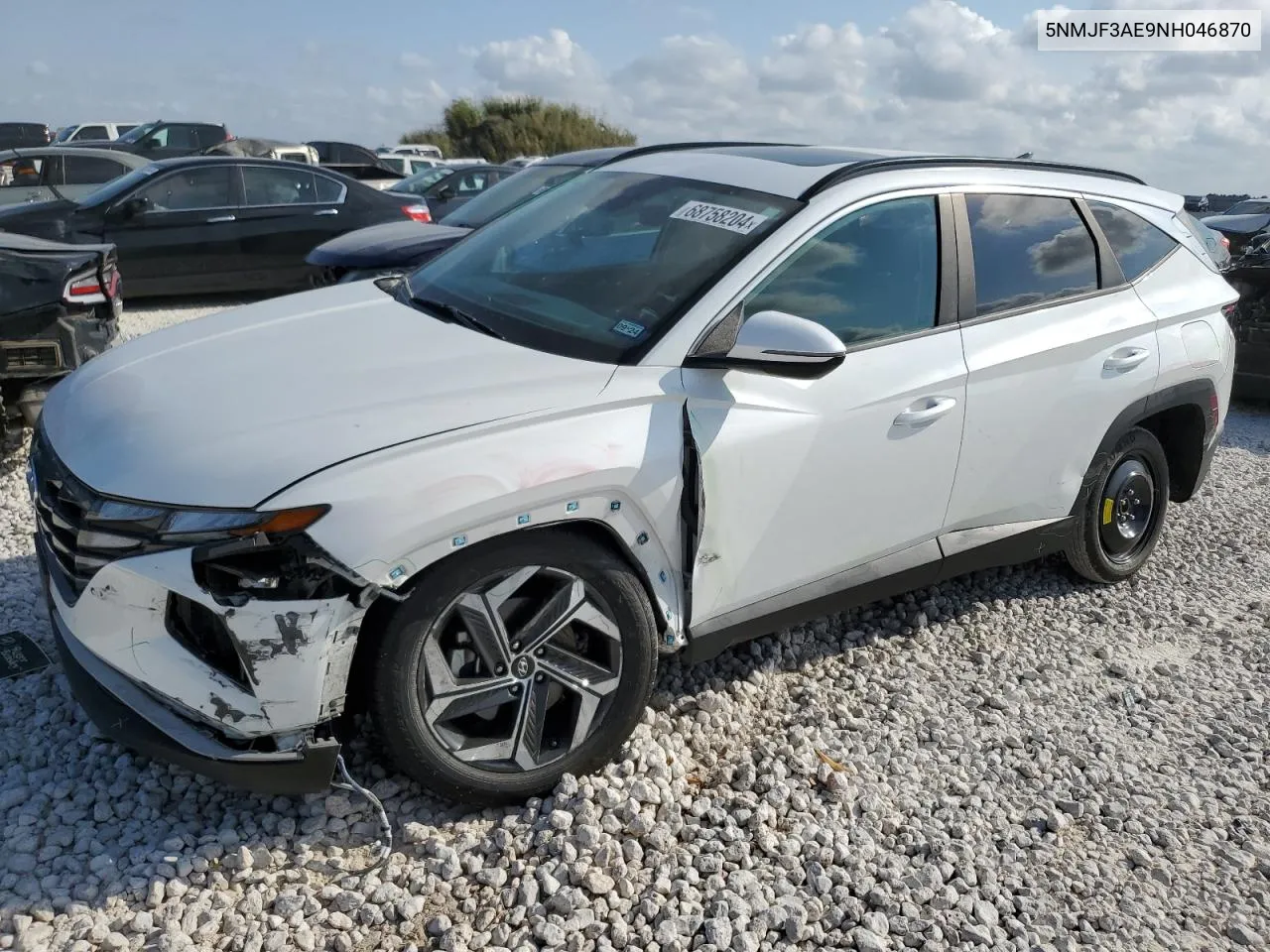 2022 Hyundai Tucson Sel VIN: 5NMJF3AE9NH046870 Lot: 68758204