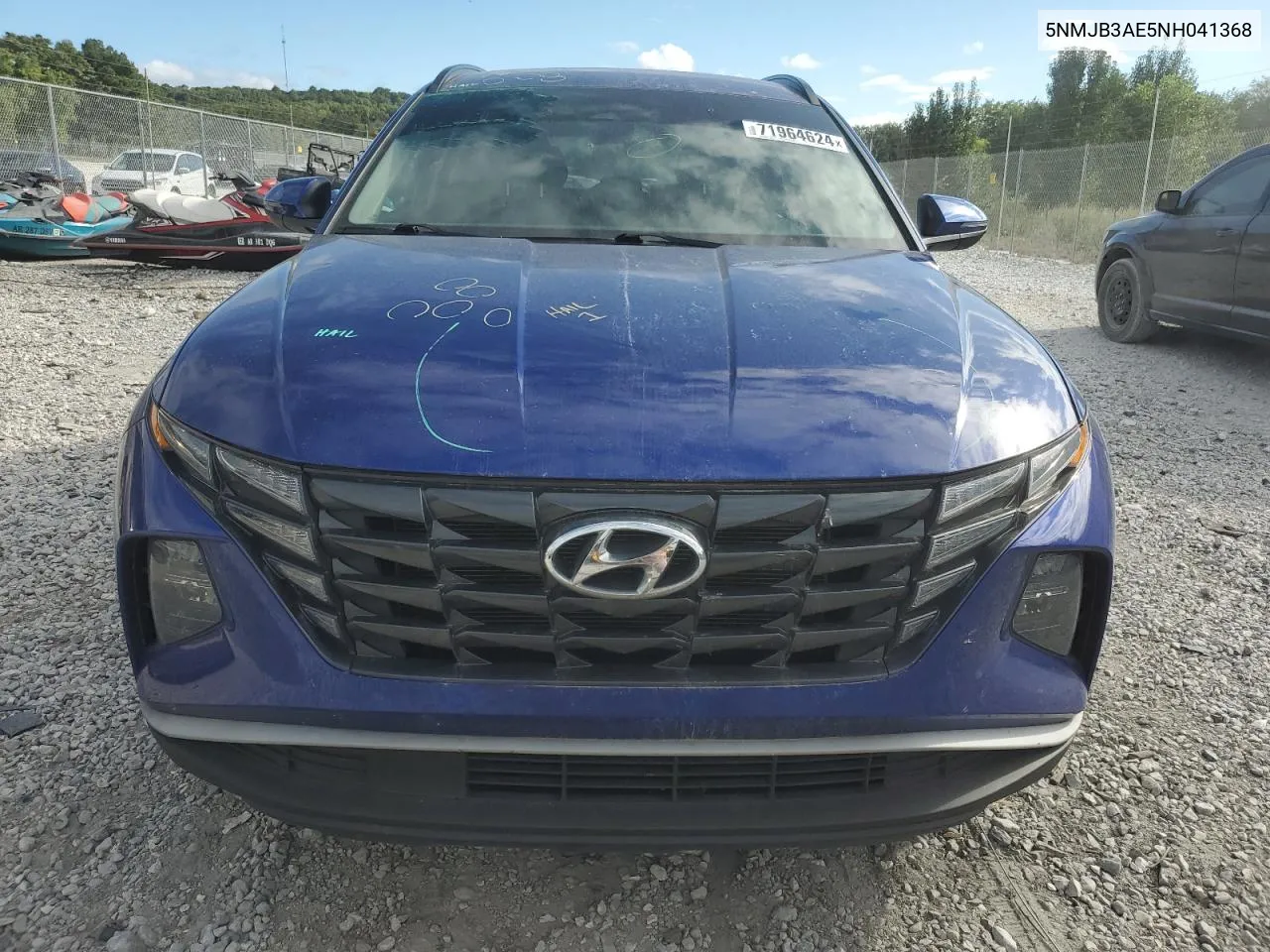 2022 Hyundai Tucson Sel VIN: 5NMJB3AE5NH041368 Lot: 71964624