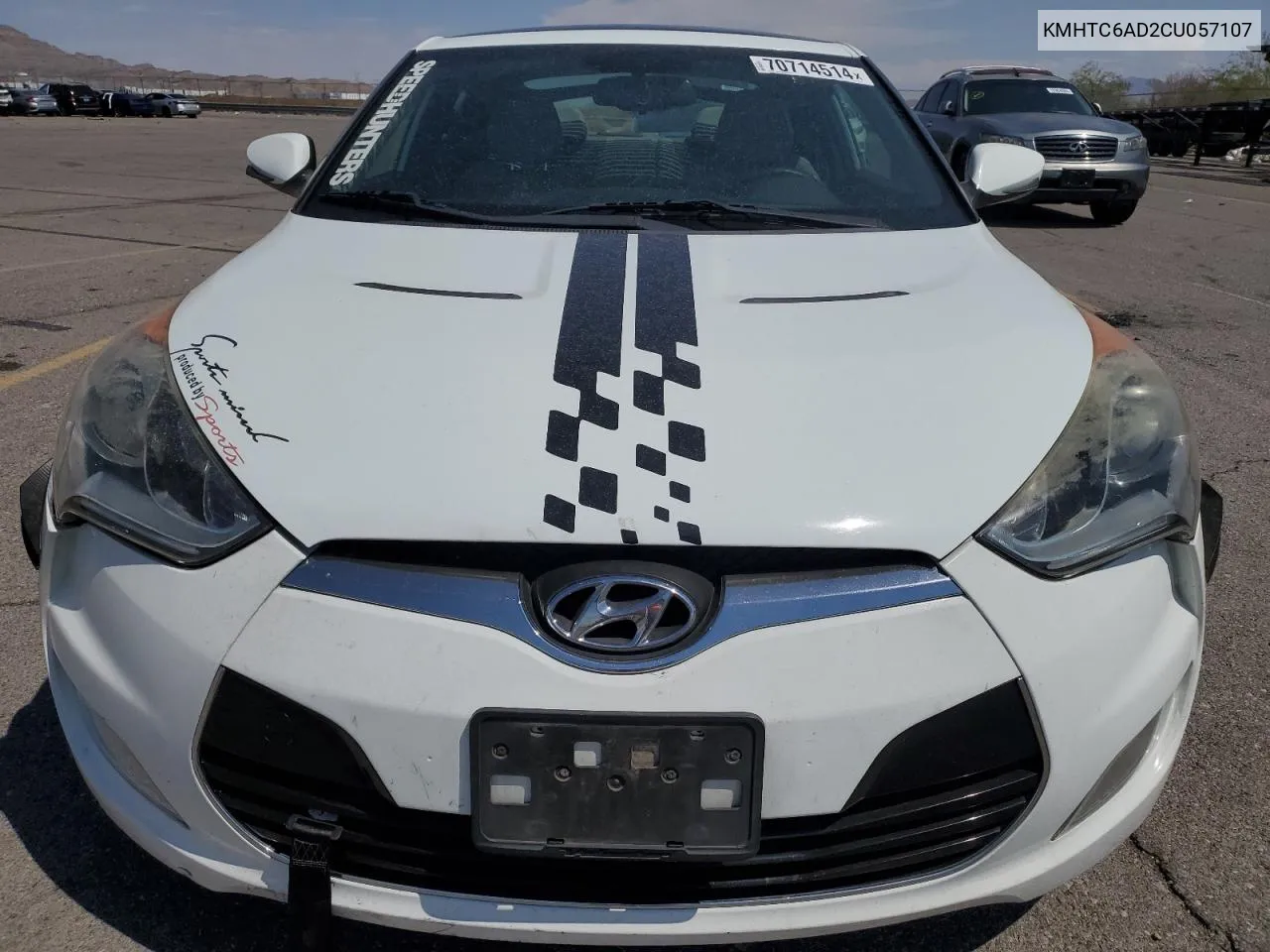 2012 Hyundai Veloster VIN: KMHTC6AD2CU057107 Lot: 70714514