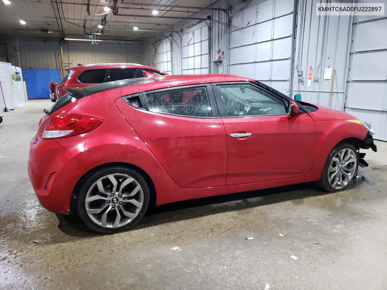 2015 Hyundai Veloster VIN: KMHTC6AD0FU222897 Lot: 71173704