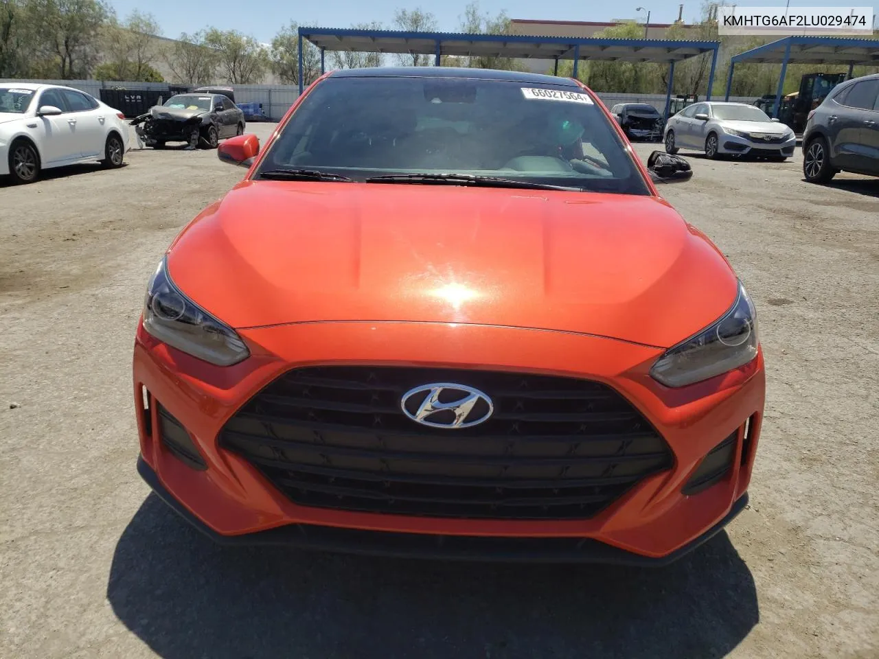 2020 Hyundai Veloster Base VIN: KMHTG6AF2LU029474 Lot: 66027564