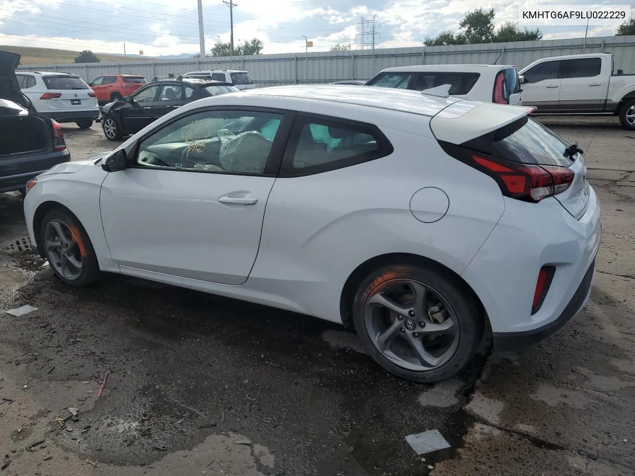 2020 Hyundai Veloster Base VIN: KMHTG6AF9LU022229 Lot: 69515054