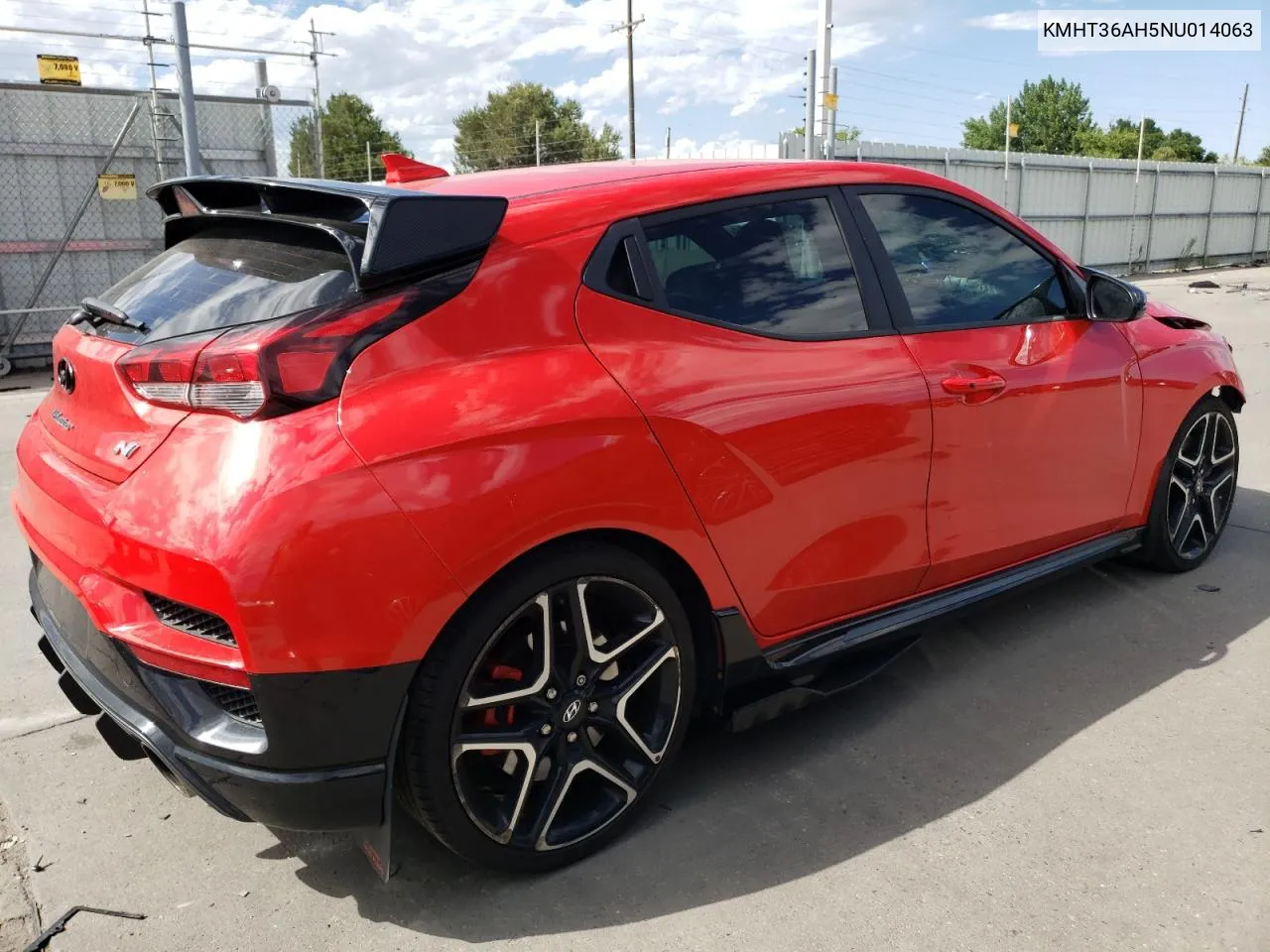 2022 Hyundai Veloster N VIN: KMHT36AH5NU014063 Lot: 67609594