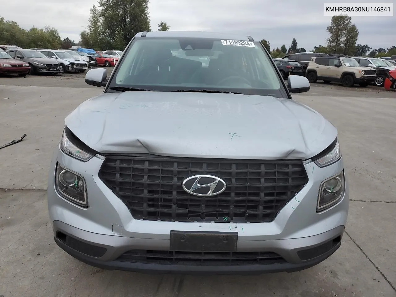 2022 Hyundai Venue Se VIN: KMHRB8A30NU146841 Lot: 71499204