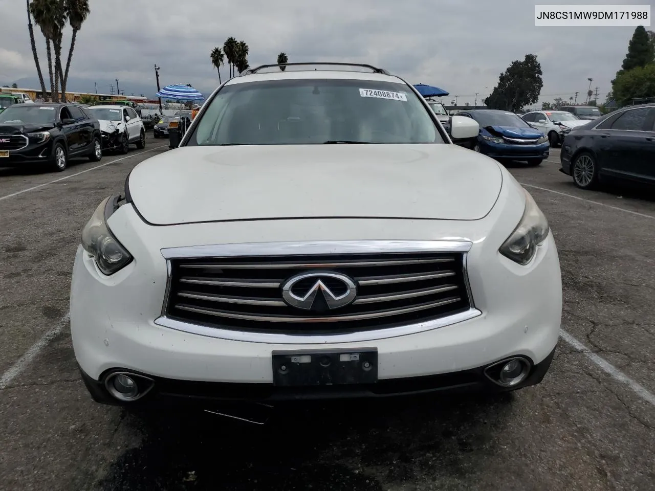 2013 Infiniti Fx37 VIN: JN8CS1MW9DM171988 Lot: 72408874